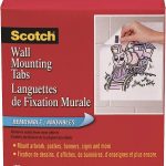 3M 108 Scotch Removable Mounting Squares, 1" x 1", White
